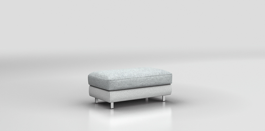 Nibbio - large pouf with compartment Metal leg
